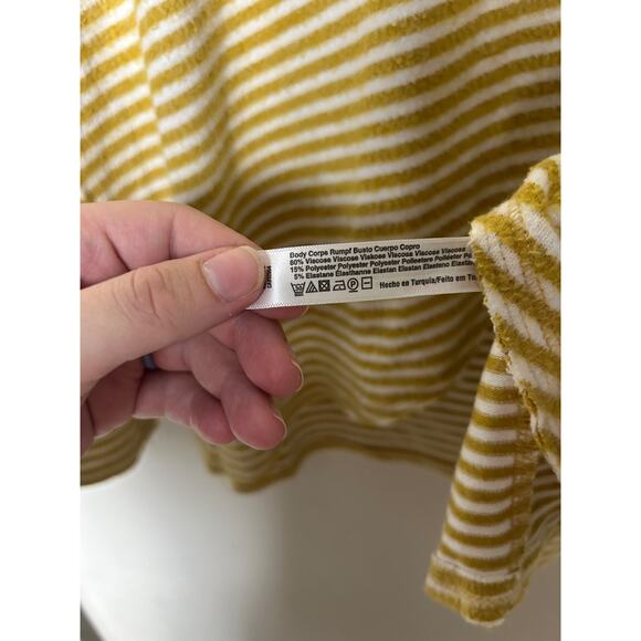 Anthropologie Saturday Sunday Size S Soft Cross Front Sweater Top Striped - Picture 3 of 5